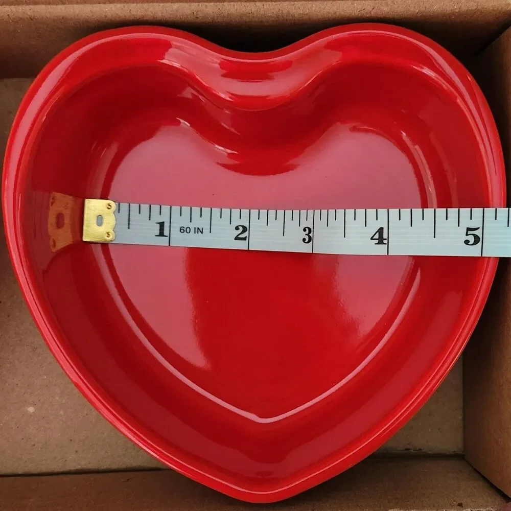 Peugeot Baking Dishes Red Heart Ceramic Ramekins Set Valentine Love Gift Baker
